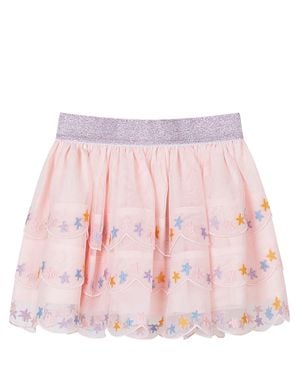 Stella McCartney Mini Tulle Skirt With Star Embroidery - Pink