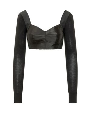 Dolce & Gabbana Designer Knit Top - Black