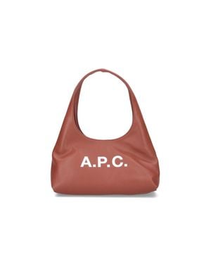 A.P.C. A. P.C. Structured Mini Shoulder Bag With Calciummodified Finish