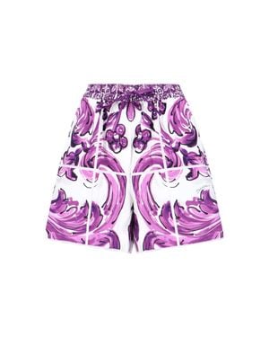 Dolce & Gabbana 100% Cotton Pants - Purple