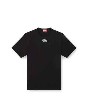 DIESEL Metallic Oval D T-Shirt Size M For - Black