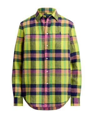 Ralph Lauren Classic Linen Button-Up Shirt - Gray