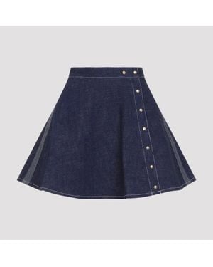 Celine Peplum Skirt - Blue