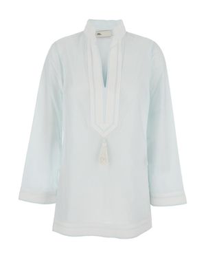 Tory Burch 100% Cotton Tunic Caftan - White