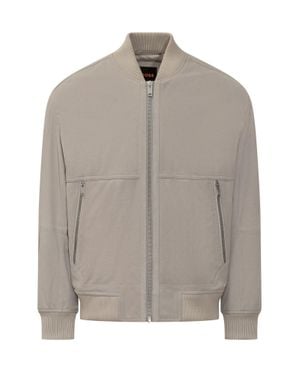 BOSS Goat Leather Jacket - Gray