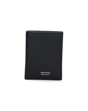 Tom Ford Luxury Calf Leather Wallet For - Black