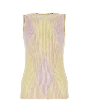 Burberry Sleeveless Tops - Natural