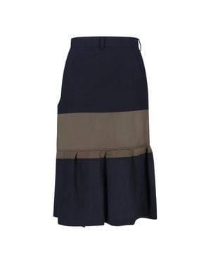 Sacai Skirts Wool - Blue