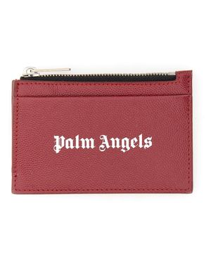 Palm Angels Caviar Card Holder - Red
