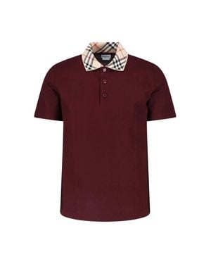 Burberry 100% Cotton T-Shirt - Red