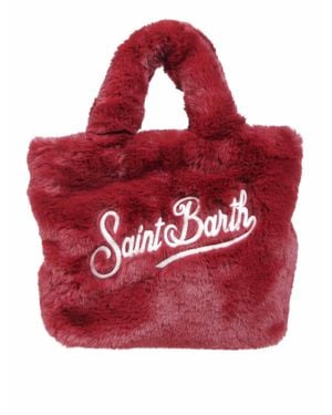MC2 Saint Barth Mini Vanity Soft Fur Crossbody Bag - Red