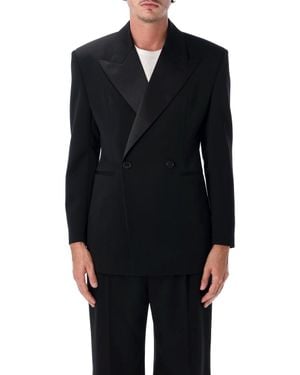 Saint Laurent Grain De Poudre Tuxedo Jacket - Black