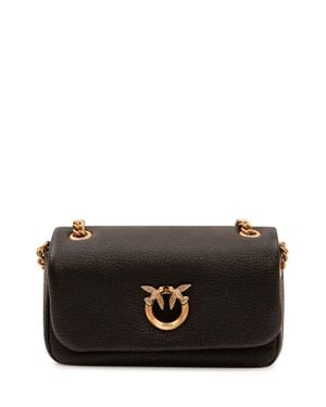Pinko Click Soft Horizon Chain Mini Crossbody Bag - Black