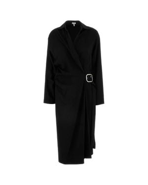Loewe Belted Midi Dress - Black