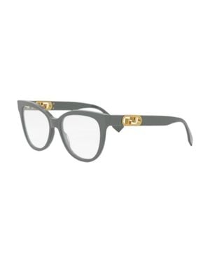 Fendi Cat-Eye Eyeglasses With Clear Demo Lenses - Gray