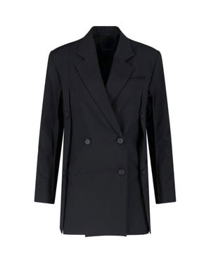 Eudon Choi Beatrice Double-Breasted Virgin Wool Blazer - Blue