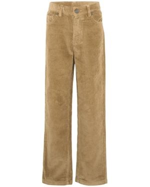 North Sails Boy's Corduroy Texture Denim-Style Five-Pocket Pants With Logo Patch - Natural
