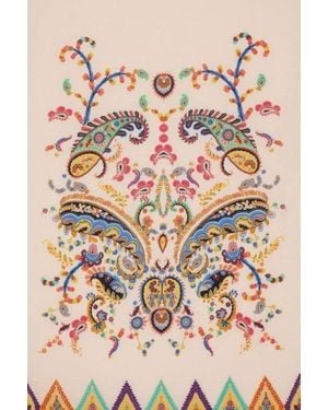 Etro Floral Motif Jacquard Scarf 70 X 170 Cm - Pink