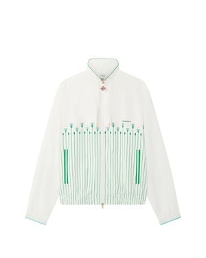 CASABLANCA Printed Windbreaker Jacket - Blue