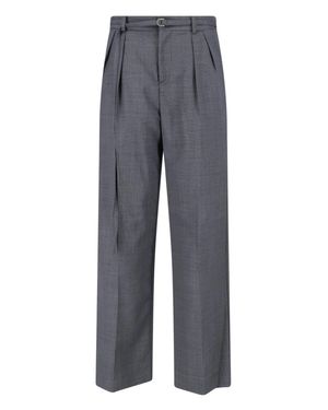 Eudon Choi High-Waisted Tailored Virgin Pants - Gray