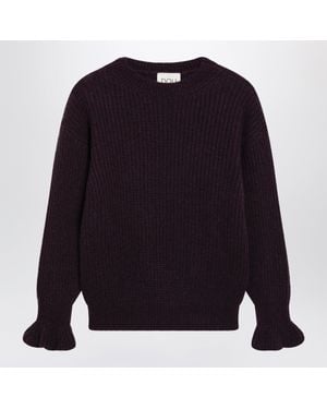 Douuod Mélange Wool Blend Sweater - Blue