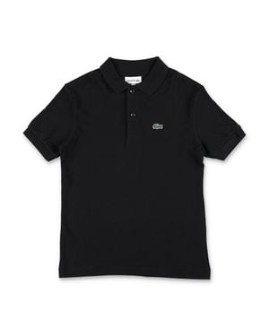 Lacoste Boys Short Sleeve Piqué Polo Shirt - Black