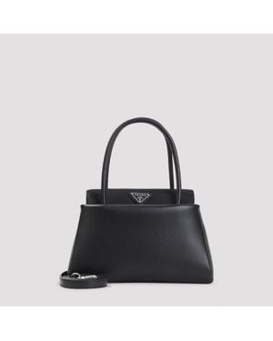 Prada Mini Leather Shoulder Bag - Black