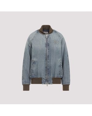 Miu Miu Blouson Jacket - Blue