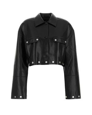 Nanushka Synthetic Leather Kassie Shirt - Black