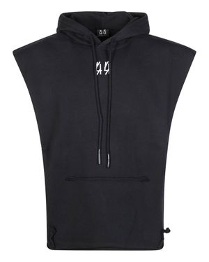 44 Label Group Mini Logo Hoodie Sweatshirt - Black