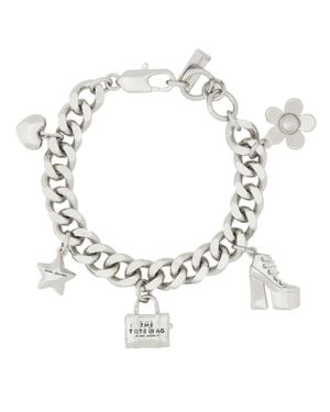 Marc Jacobs Tone Brass Cubic Zirconia Bijoux - White