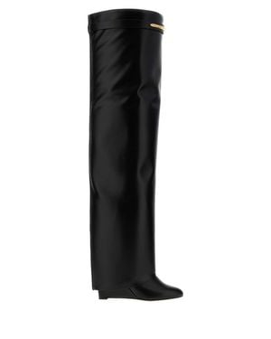 Givenchy Leather Shark Pinch Boots - Black
