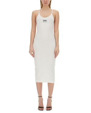 Moschino Ribbed Dress - White