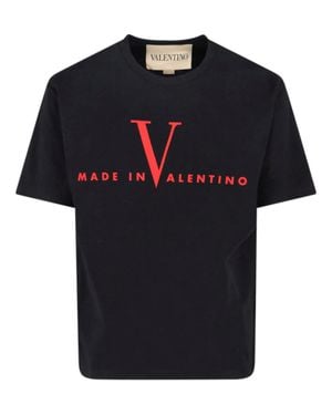 Valentino Classic V T-Shirt - Black