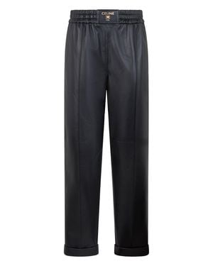 Celine Lambskin Pants - Blue