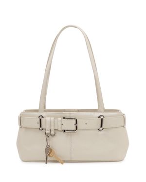 OSOI Mini Shoulder Bag With Decorative Belt - White