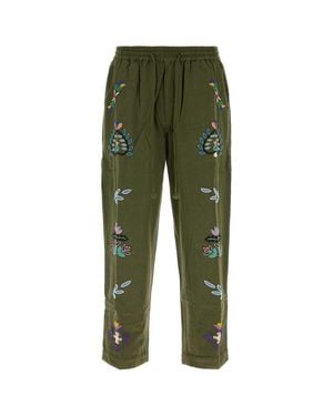 BAZISZT 100% Cotton-Style Work Pant - Green