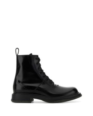 Gucci Black Leather Ankle Boots