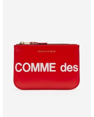 Comme des Garçons Huge Logo Wallet - Red