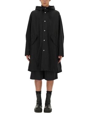 Jil Sander Hooded Cotton Parka - Black