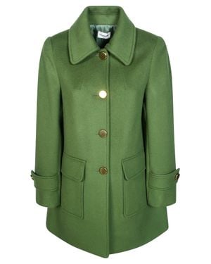 P.A.R.O.S.H. Double-Breasted Wool Caban Coat - Green