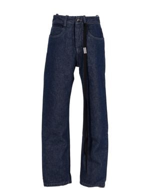 Ann Demeulemeester Slim Fit 5-Pocket Pants For - Blue