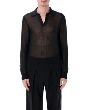 Tom Ford Cotton And Silk Mesh Sweater - Black