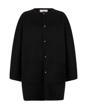 Celine Cashmere Double Face Coat - Black