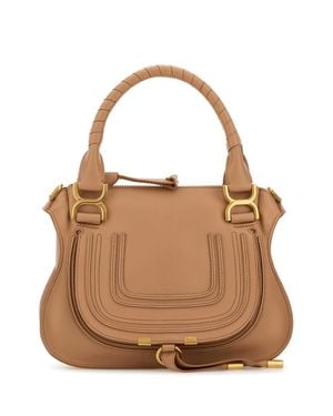 Chloé Chloé Mini Marcie Leather Handbag - Brown
