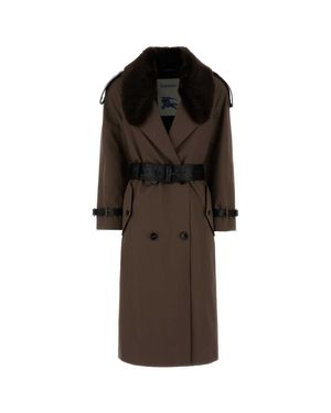 Burberry Gabardine Roseville Trench Coat - Brown