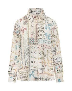 Momoní Multimotive Print Mini Shirt - White