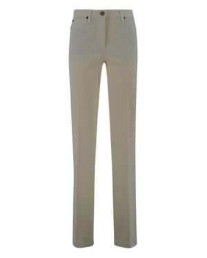 Etro Embroidered-Detail Five-Pocket Design Jeans - Gray