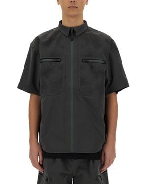 Alpha Industries Laser Cut Short Sleeve Shirt - Black