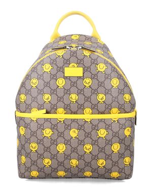 Gucci Mini Gg Suprinteme Backpack With Mr. Characters - Gray